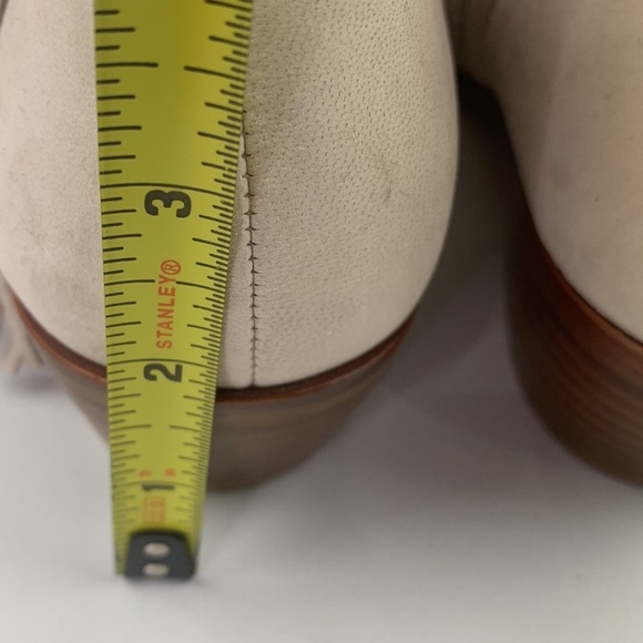 Sam Edelman Paige Fringe Leather Bone Low Western Booties Size 7 ½ - Picture 7 of 12